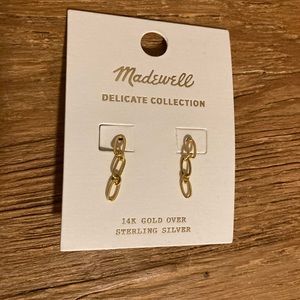 Madewell delicate line chain earrings